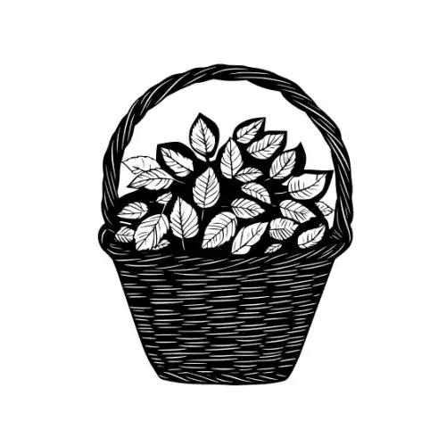 Autumn Basket Silhouette SVG Design | SVG Files for Cricut & Print