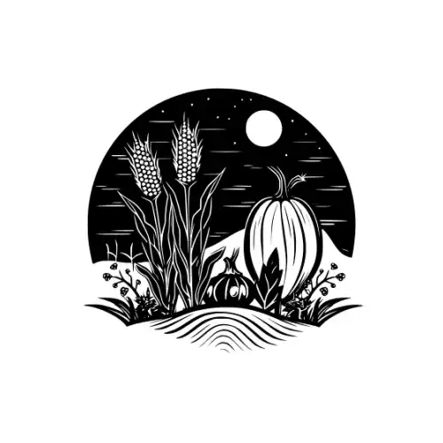 Autumn Harvest Silhouette SVG Design | SVG Files for Cricut & Print