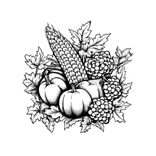 Autumn Harvest Silhouette SVG Design | SVG Files for Cricut & Print