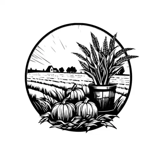 Autumn Harvest Silhouette SVG Design | SVG Files for Cricut & Print