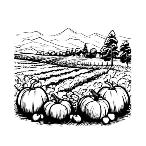 Autumn Harvest Silhouette SVG Design | SVG Files for Cricut & Print