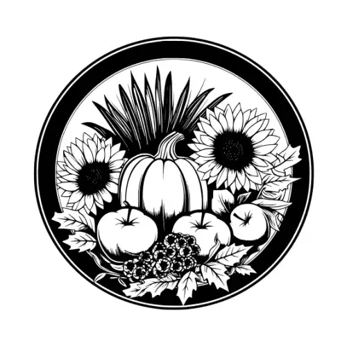 Autumn Harvest Silhouette SVG Design | SVG Files for Cricut & Print