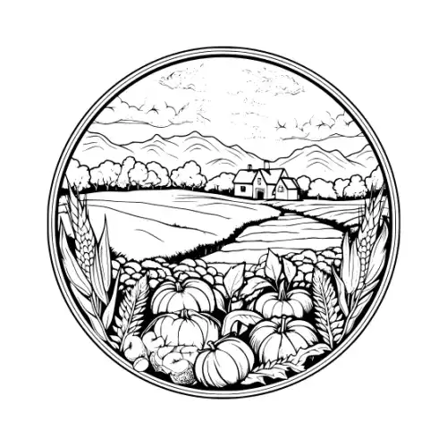 Autumn Harvest Silhouette SVG Design | SVG Files for Cricut & Print