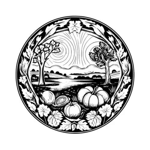 Autumn Harvest Silhouette SVG Design | SVG Files for Cricut & Print