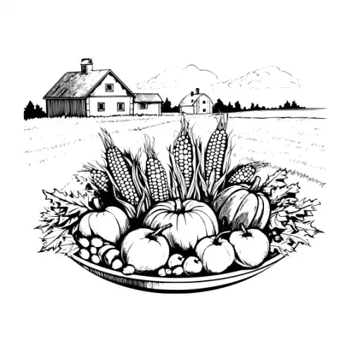 Autumn Harvest Silhouette SVG Design | SVG Files for Cricut & Print