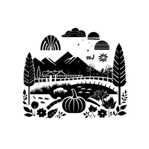 Autumn Harvest Silhouette SVG Design | SVG Files for Cricut & Print