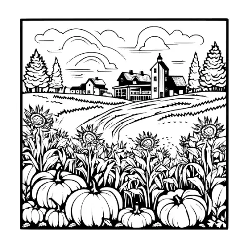 Autumn Harvest Silhouette SVG Design | SVG Files for Cricut & Print