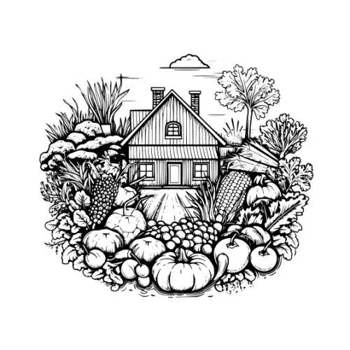 Autumn Harvest Silhouette SVG Design | SVG Files for Cricut & Print