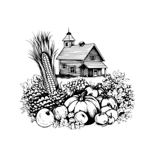 Autumn Harvest Silhouette SVG Design | SVG Files for Cricut & Print