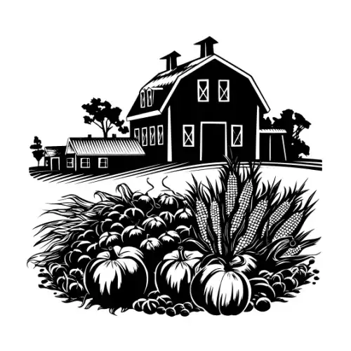 Autumn Harvest Silhouette SVG Design | SVG Files for Cricut & Print