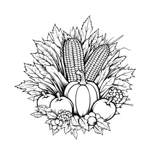 Autumn Harvest Silhouette SVG Design | SVG Files for Cricut & Print