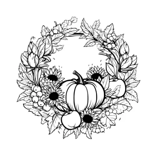 Autumn Harvest Silhouette SVG Design | SVG Files for Cricut & Print