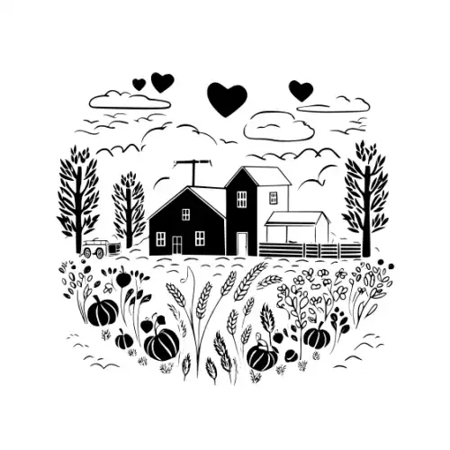 Autumn Harvest Silhouette SVG Design | SVG Files for Cricut & Print