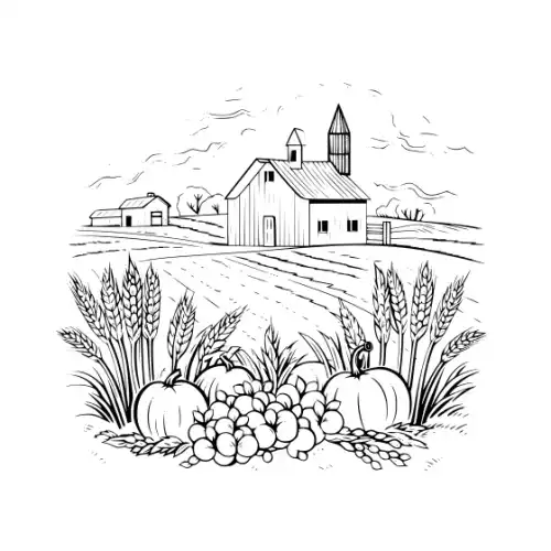 Autumn Harvest Silhouette SVG Design | SVG Files for Cricut & Print