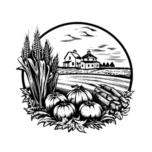 Autumn Harvest Silhouette SVG Design | SVG Files for Cricut & Print