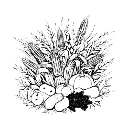 Autumn Harvest Silhouette SVG Design | SVG Files for Cricut & Print