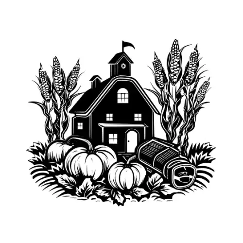 Autumn Harvest Silhouette SVG Design | SVG Files for Cricut & Print