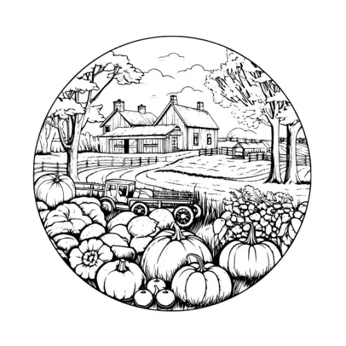 Autumn Harvest Silhouette SVG Design | SVG Files for Cricut & Print