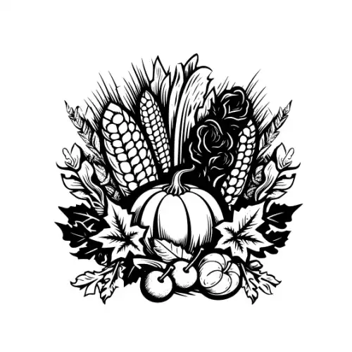 Autumn Harvest Silhouette SVG Design | SVG Files for Cricut & Print