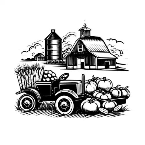 Autumn Harvest Silhouette SVG Design | SVG Files for Cricut & Print