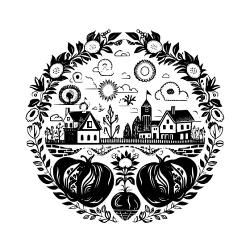 Autumn Harvest Silhouette SVG Design | SVG Files for Cricut & Print