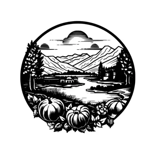 Autumn Harvest Silhouette SVG Design | SVG Files for Cricut & Print