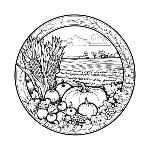 Autumn Harvest Silhouette SVG Design | SVG Files for Cricut & Print