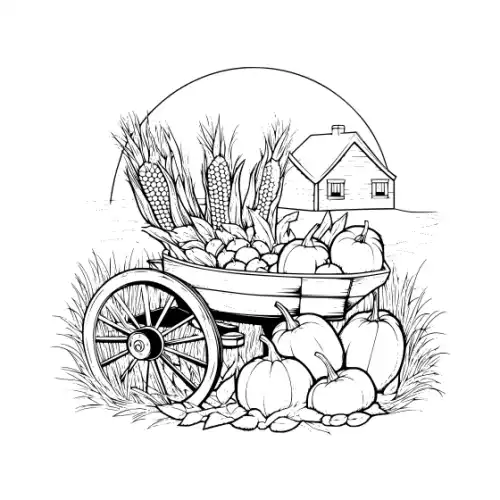 Autumn Harvest Silhouette SVG Design | SVG Files for Cricut & Print