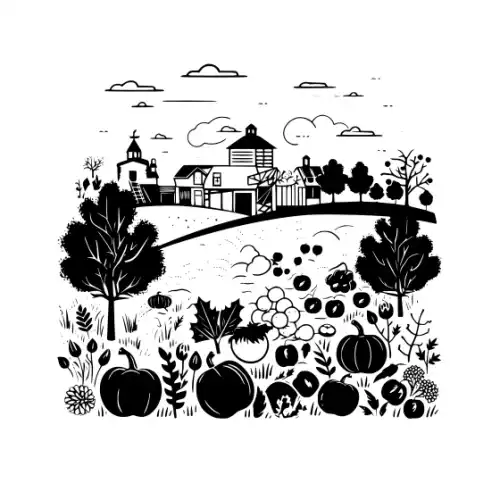 Autumn Harvest Silhouette SVG Design | SVG Files for Cricut & Print