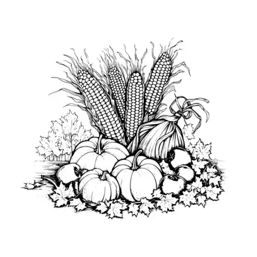 Autumn Harvest Silhouette SVG Design | SVG Files for Cricut & Print