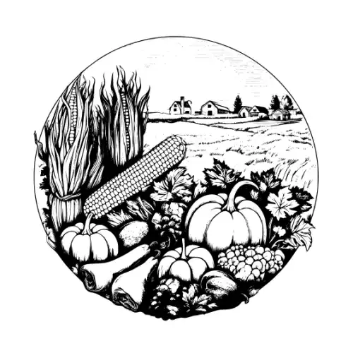 Autumn Harvest Silhouette SVG Design | SVG Files for Cricut & Print