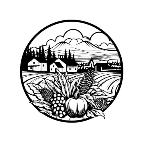 Autumn Harvest Silhouette SVG Design | SVG Files for Cricut & Print