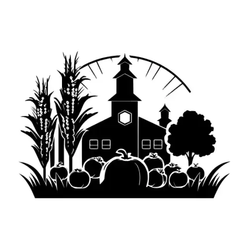 Autumn Harvest Silhouette SVG Design | SVG Files for Cricut & Print