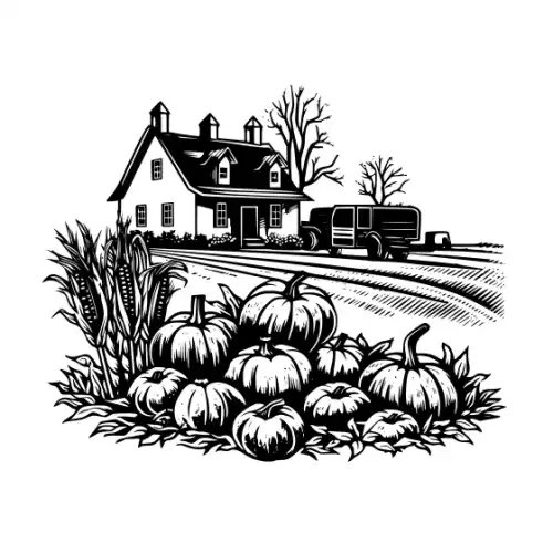 Autumn Harvest Silhouette SVG Design | SVG Files for Cricut & Print