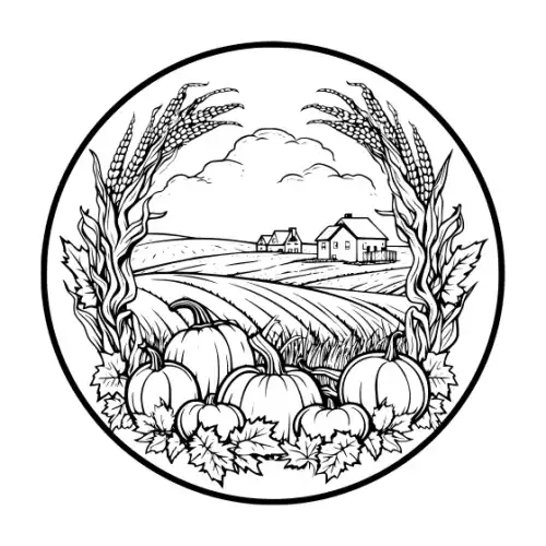 Autumn Harvest Silhouette SVG Design | SVG Files for Cricut & Print