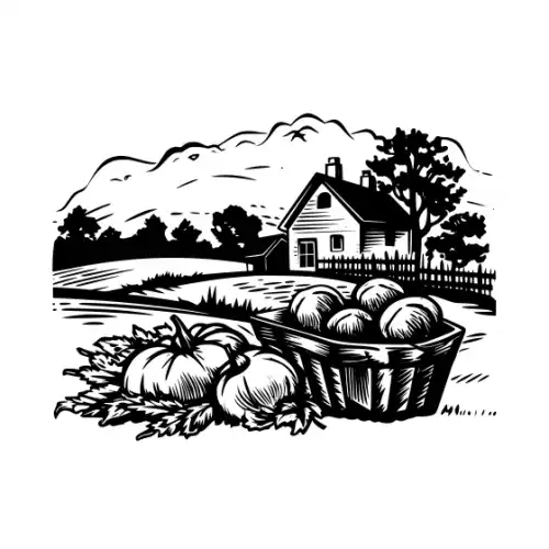 Autumn Harvest Silhouette SVG Design | SVG Files for Cricut & Print