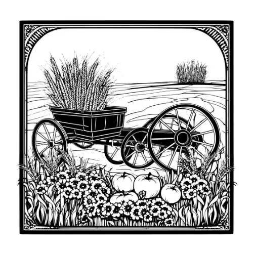 Autumn Harvest Silhouette SVG Design | SVG Files for Cricut & Print