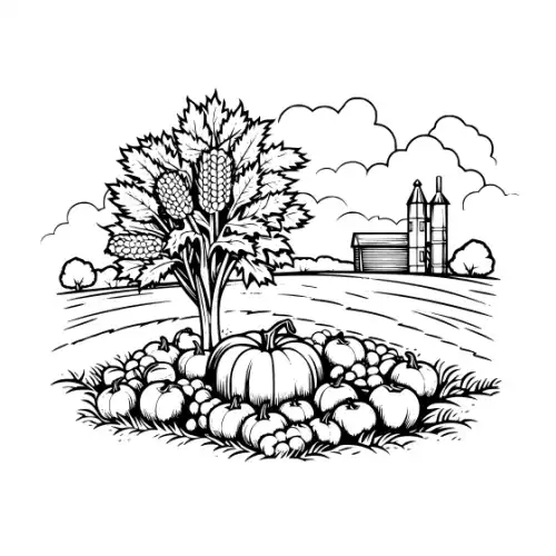 Autumn Harvest Silhouette SVG Design | SVG Files for Cricut & Print