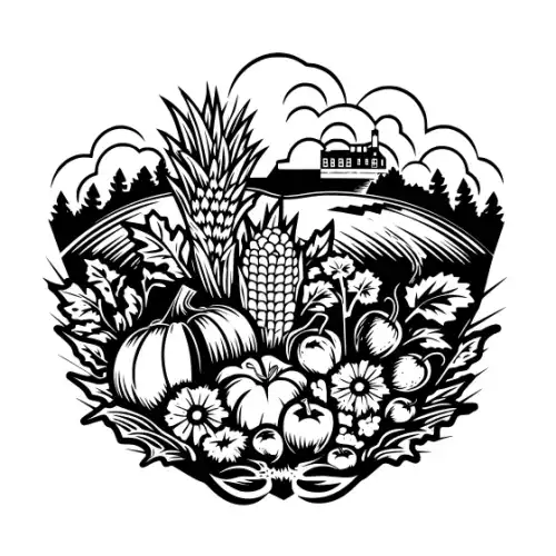 Autumn Harvest Silhouette SVG Design | SVG Files for Cricut & Print