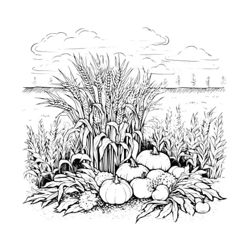 Autumn Harvest Silhouette SVG Design | SVG Files for Cricut & Print