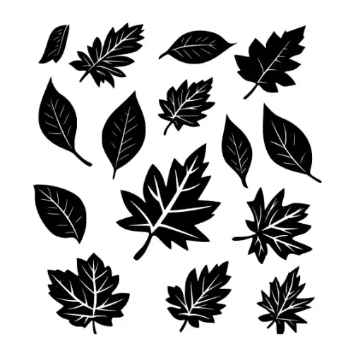 Autumn Leaves Silhouette SVG Design | SVG Files for Cricut & Print