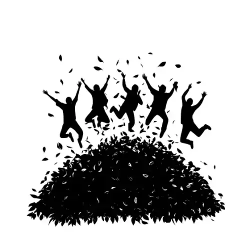 Autumn Leaves Silhouette SVG Design | SVG Files for Cricut & Print