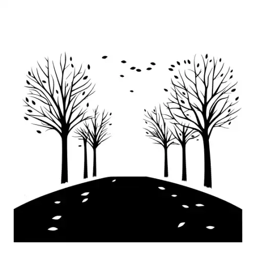 Autumn Leaves Silhouette SVG Design | SVG Files for Cricut & Print