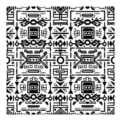 Aztec Pattern Silhouette SVG Design | SVG Files for Cricut & Print