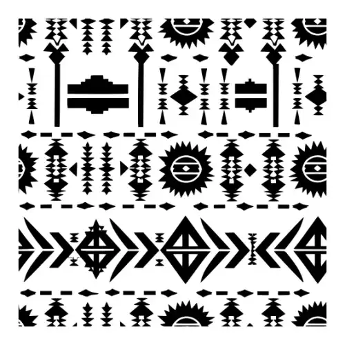 Aztec Pattern Silhouette SVG Design | SVG Files for Cricut & Print