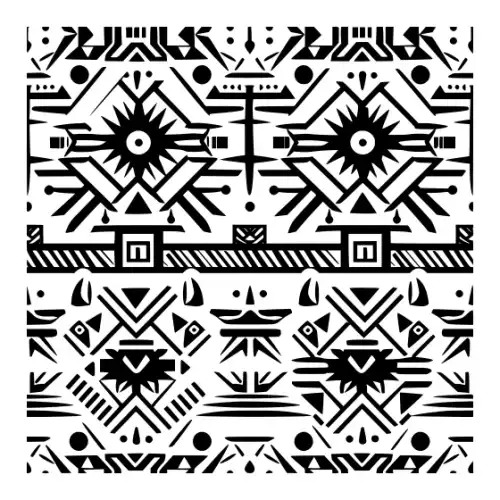 Aztec Pattern Silhouette SVG Design | SVG Files for Cricut & Print