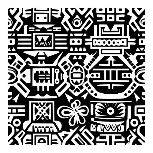 Aztec Pattern Silhouette SVG Design | SVG Files for Cricut & Print