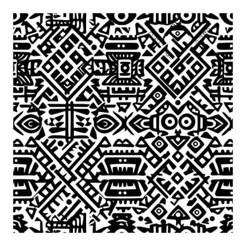 Aztec Pattern Silhouette SVG Design | SVG Files for Cricut & Print