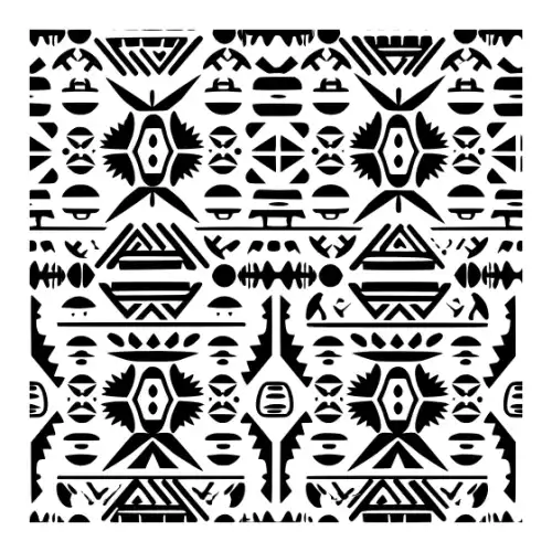 Aztec Pattern Silhouette SVG Design | SVG Files for Cricut & Print