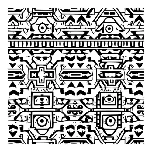 Aztec Pattern Silhouette SVG Design | SVG Files for Cricut & Print